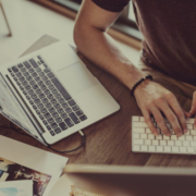 Caucasian man working shoot